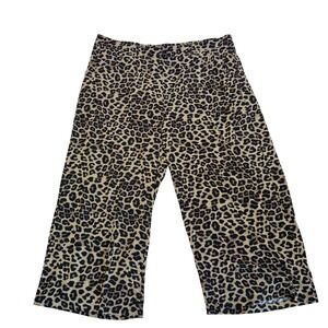 Torrid‎ Wide Leg Pants Women 6 Leopard Print Animal Brown Plus Size Stretch